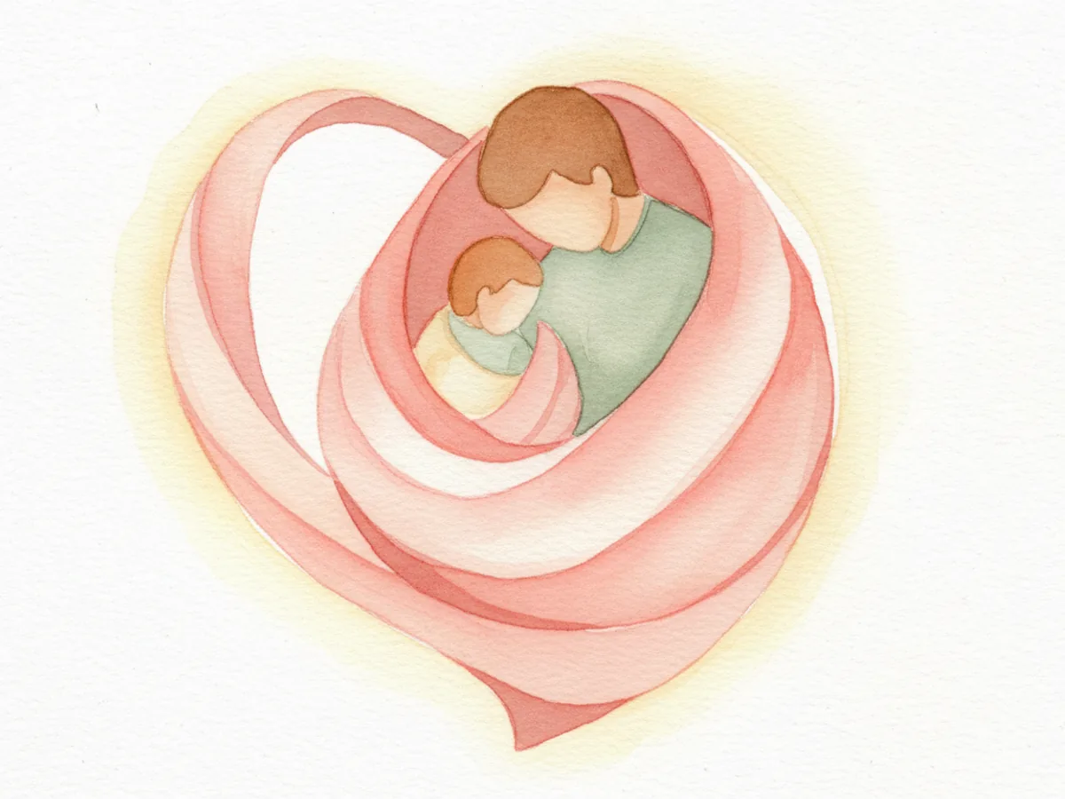 Lần đầu bồng bé da kề da